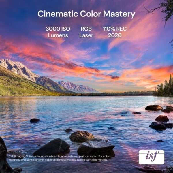 VisionMaster Pro2 Triple Laser Projector 4K,15000:1 Contrast, 0.9-1.5x Optical Zoom, 2X Multitasking Power, IMAX, HDR10+, GTV, 4ms Lag-Free Gaming, 3000 ISO Lumens, Google Home - Image 3